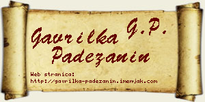 Gavrilka Padežanin vizit kartica